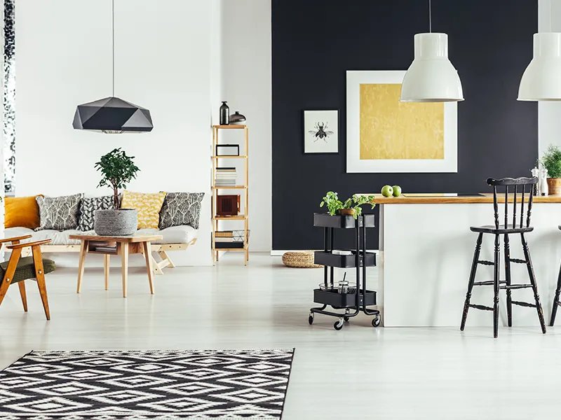 Professional residential painting services in Kamloops BC - Modern interior living room